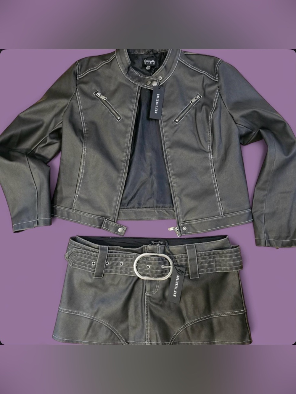 Generation Kiss x Dolls Kill - Norah Moto Jacket and Micro Skort Set
